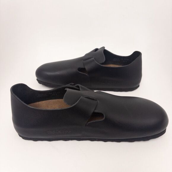 Birkenstock London Black Oiled Clog Shoes Size 42 Narrow - Picture 6 of 12